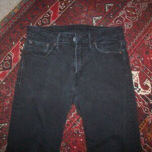 American Eagle men's Black Cotton Airflex+ athletic skinny jeans Size 30x32